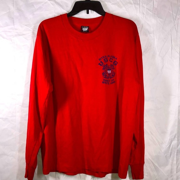 Screen Stars Other - Vintage USCG Sitka Alaska Long Sleeve Red Shirt